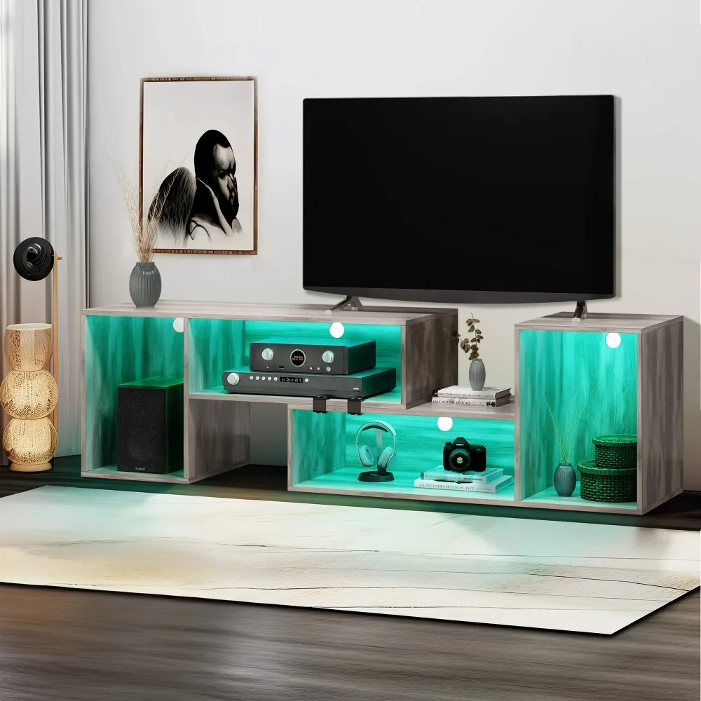 

Deformable TV Stand with LED Lights for 65/70/75 inch TVs Entertainment Center