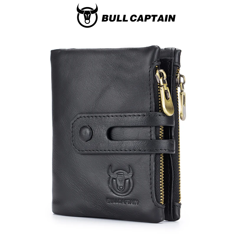 Men Vertical Short Genuine Top Layer Cowhide Wallet Casual Multi‑function Leather Purse Photo Album Driver License Card Holder
