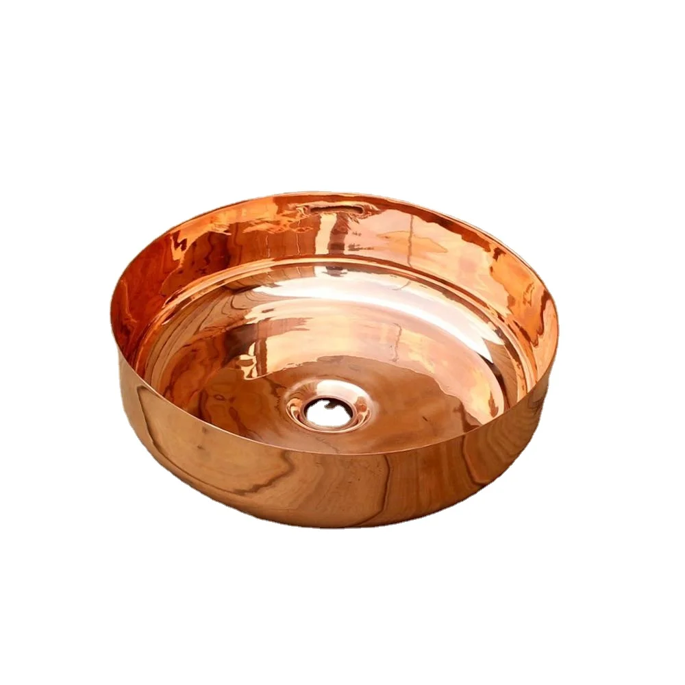 

Chinese Old Style Bronze Look Glass Wash Basin Bowl