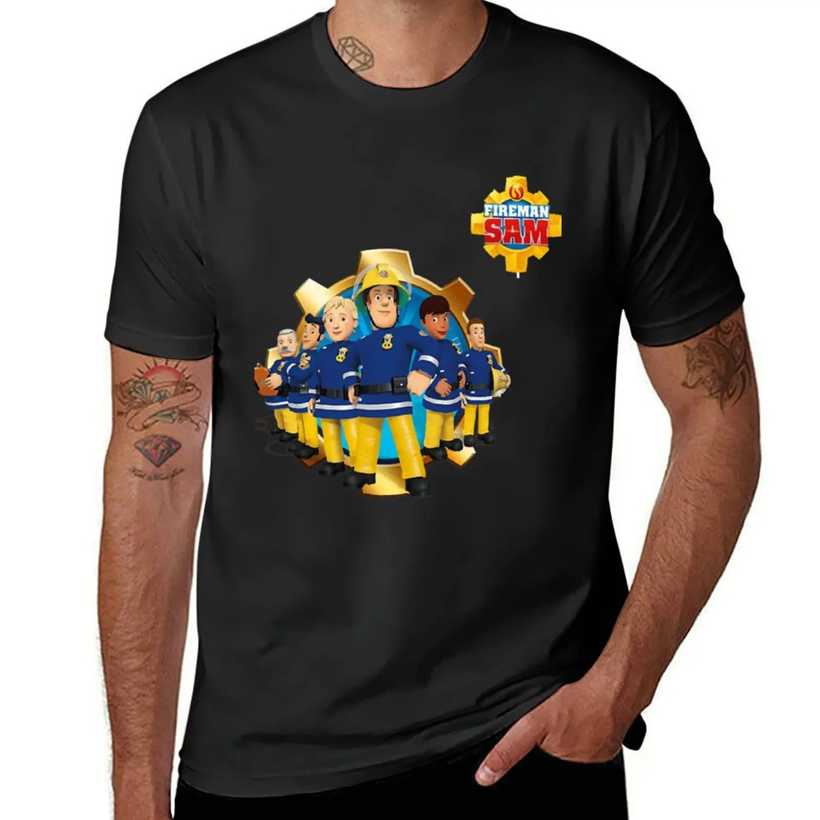 Fireman Sam T-Shirt basketball graphic tees new edition boys animal print summer shirt outfits for men