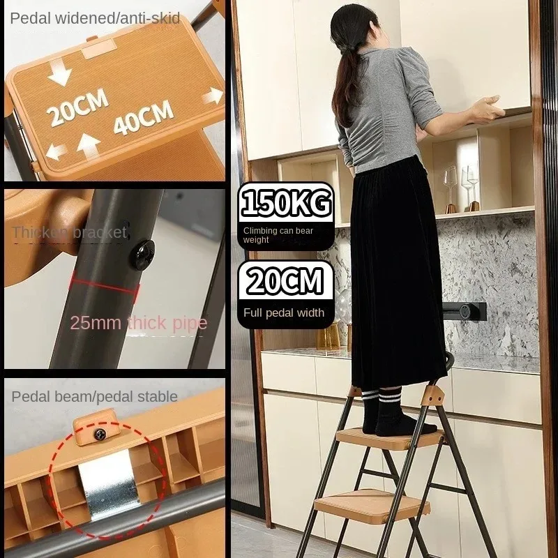 Multifunctional Herringbone Ladder Folding Ladder Household