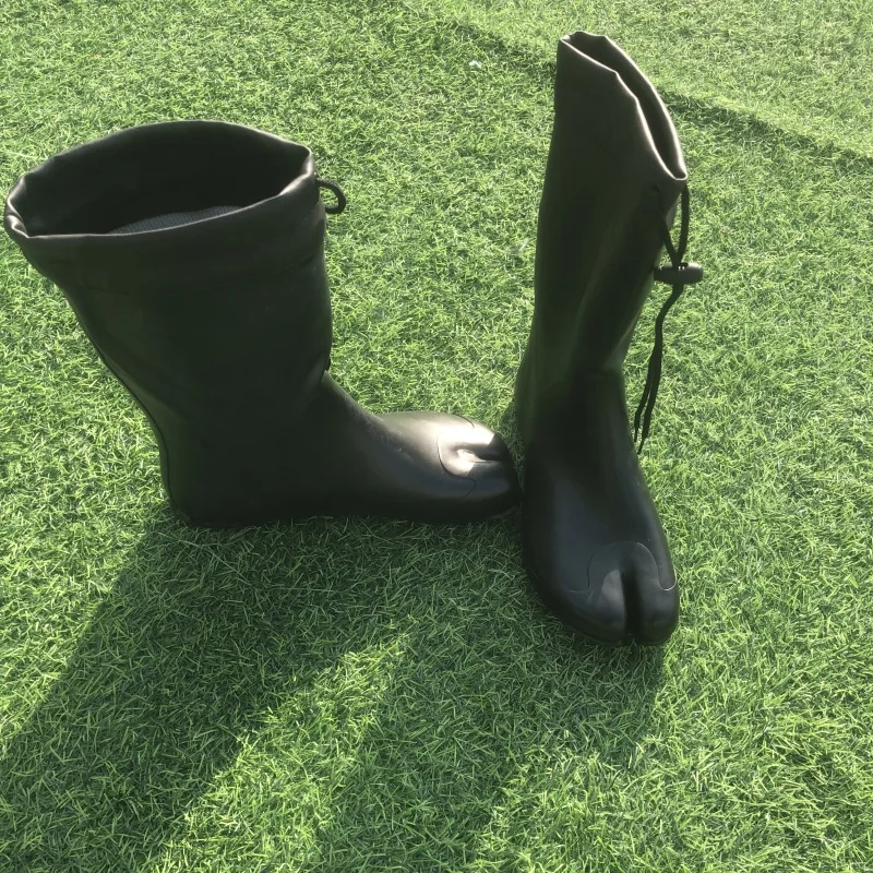 Unisex PVC Waterproof Knee-Type Soft Rubber Boots Farmer's Separate Toe for Working in Field Farmland Rice Paddy Fishing Waders view 2
