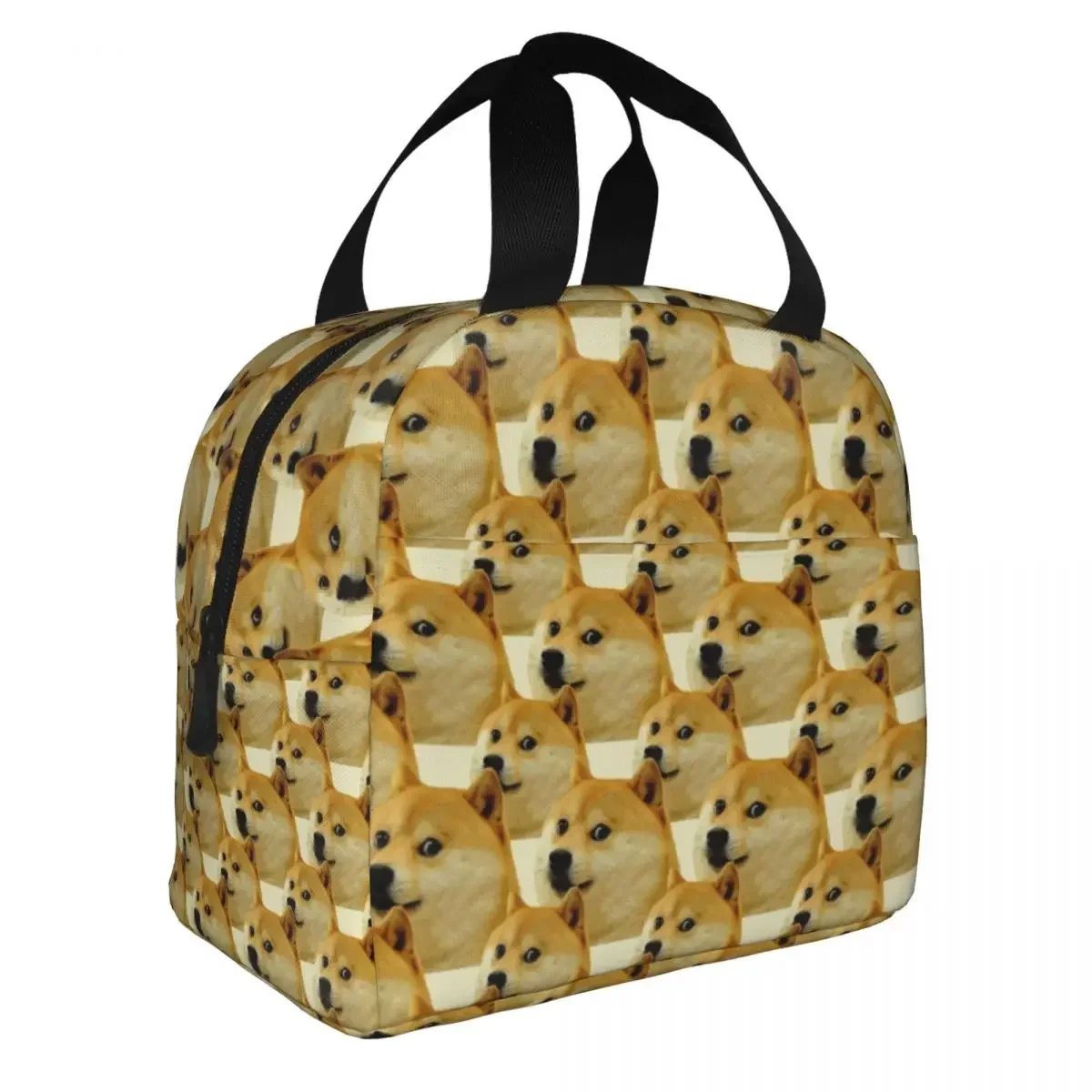 Shiba Inu Doge Cheems Meme Lunch Bag Cooler Thermal Insulated Lunch Box for Women Children Work School Food Picnic Tote Bags