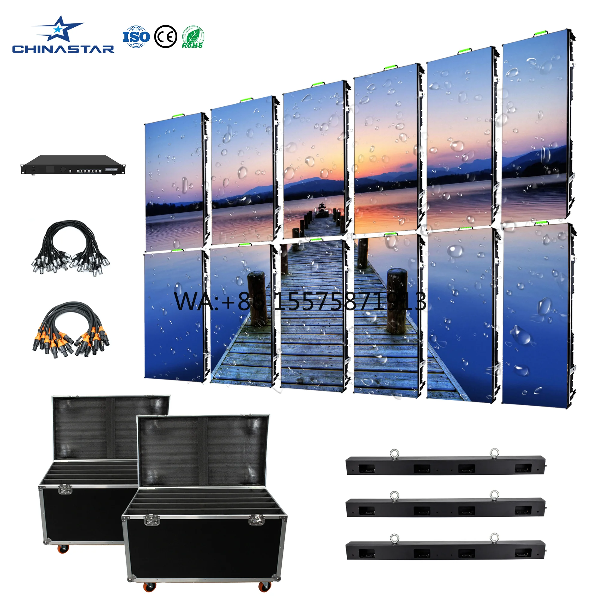 

P2.9 P3.91 P4.81 10ft X 12ft Outdoor Waterproof Rental Video Wall Exterior Stage Display Panel Screen Pantalla Led