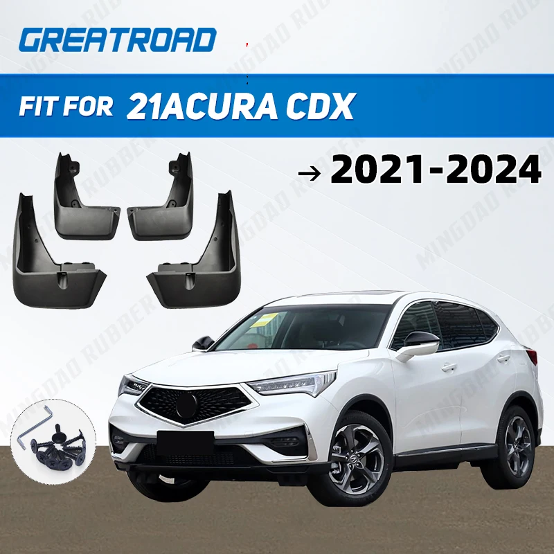 For Acura CDX 2021-2024 2022 2023 Mudflaps Splash Guards  Mudguards Mud Flaps Fender car Accessories