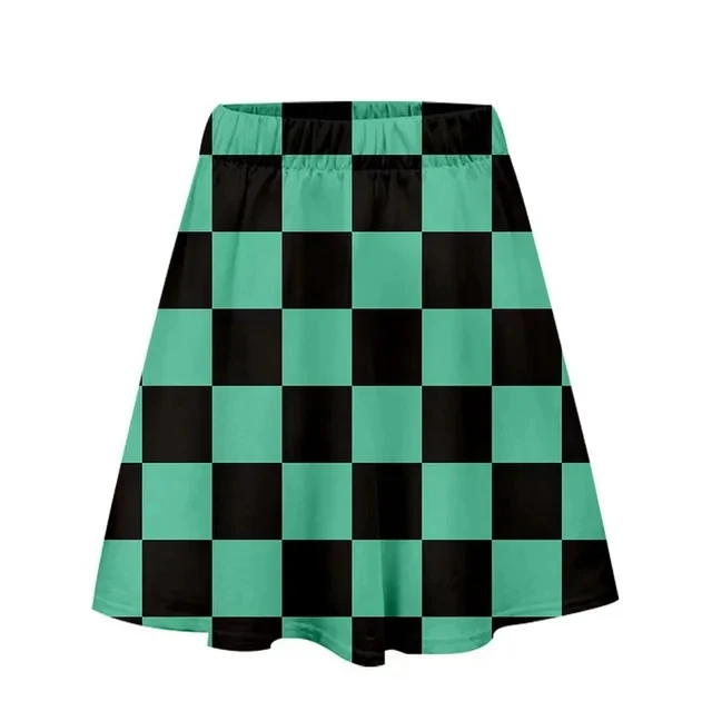 Demônio Slayer 3D Saia Digital Impresso, Cosplay