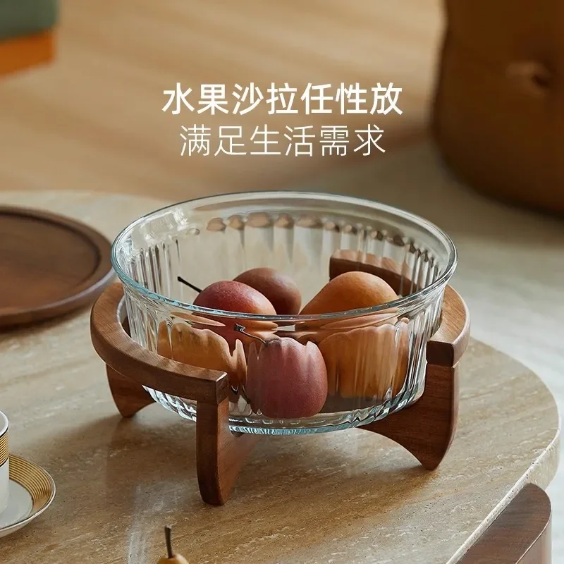 Fruit plate, living room coffee table, household exquisite dried fruit snacks, high-value candy plate, glass high-footed
