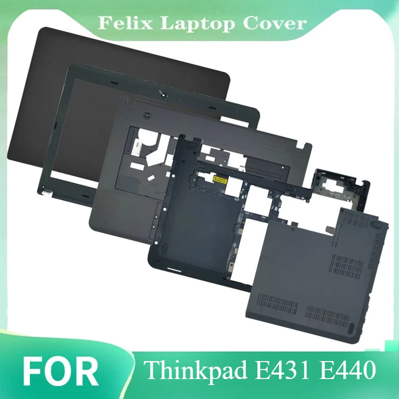 New Laptop LCD Back Cover For Thinkpad E431 E440/Front Bezel/Hinges/Palmrest/Bottom Case/Door Cover Non Touch Black