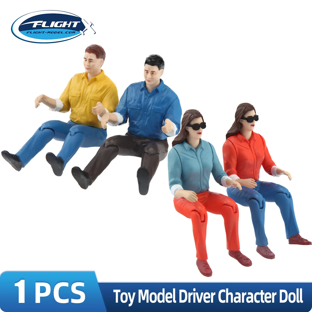 Toy Model Driver Character Doll Male Female Pilot Figure for RC Car Truck Boat Airplane