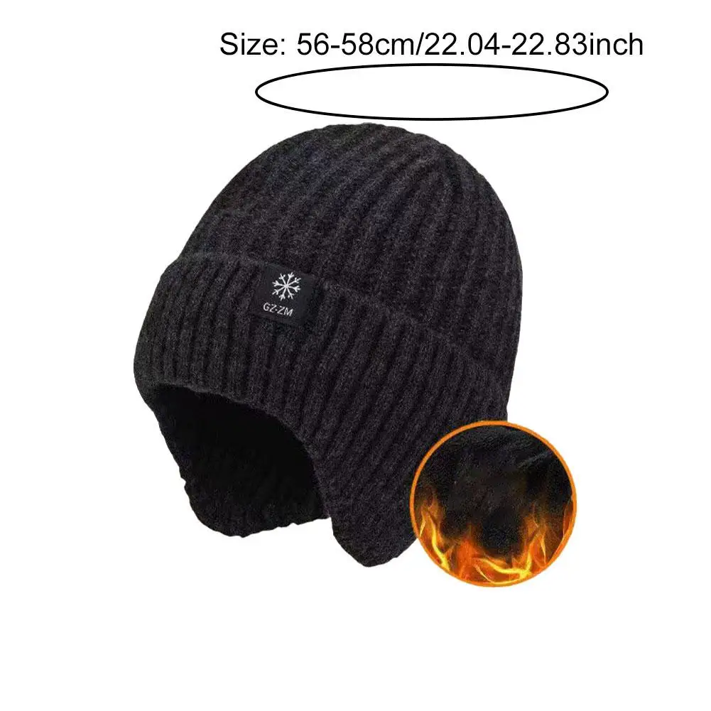 قبعة شتوية محبوكة دافئة من القماش للبالغين من الجنسين Skullies & Beanies