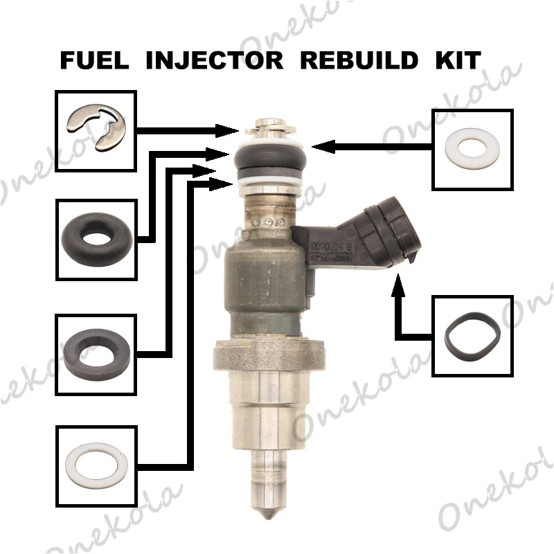 Fuel Injector repair kit Orings Filters for Toyota RAV4 Avensis Opa 02-05 1AZFSE 23250-28030 23209-28030