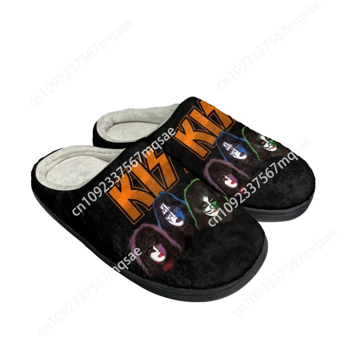 Personalizado fechado dedo do pé interior slipeprs beijo design musical chinelos de algodão antiderrapante piso feminino sapatos masculinos conforto casa meia