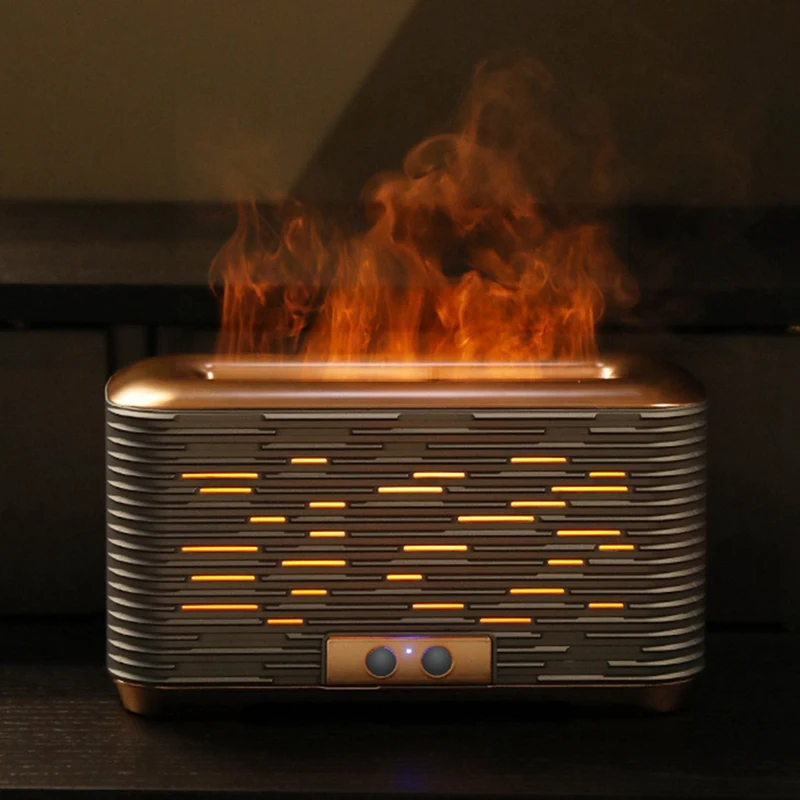 مرطب USB بالموجات فوق الصوتية ، ناشر الزيوت العطرية ، ضباب مصباح ثلاثي الأبعاد ، شعلة