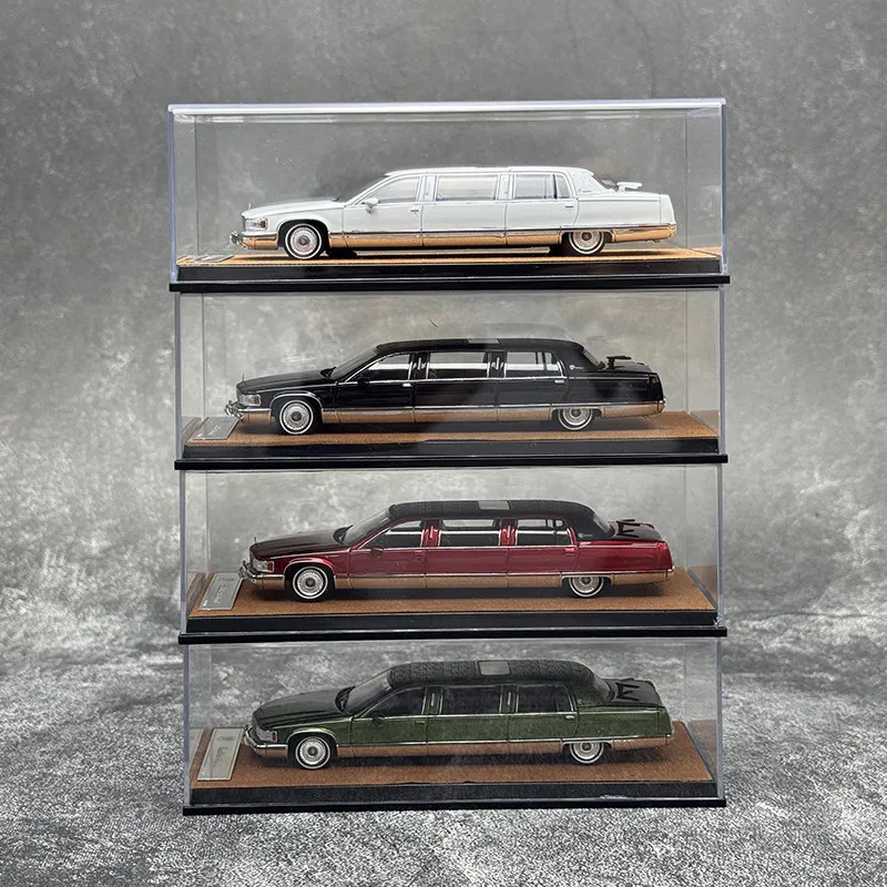 Fleetwood 1:64 alloy Cadillac Wood Extended Edition realistic car model for adult collection, display item, boys' gift