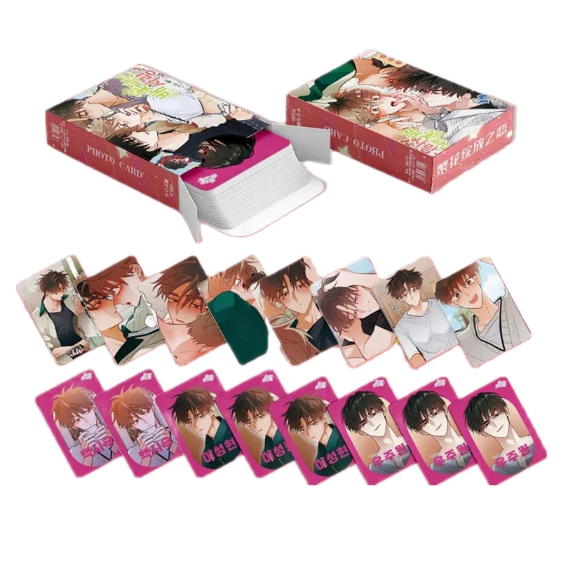 55 Pcs/Set Korean Manhwa Laser Lomo Card Cartoon Characters HD Photocard Collection Card