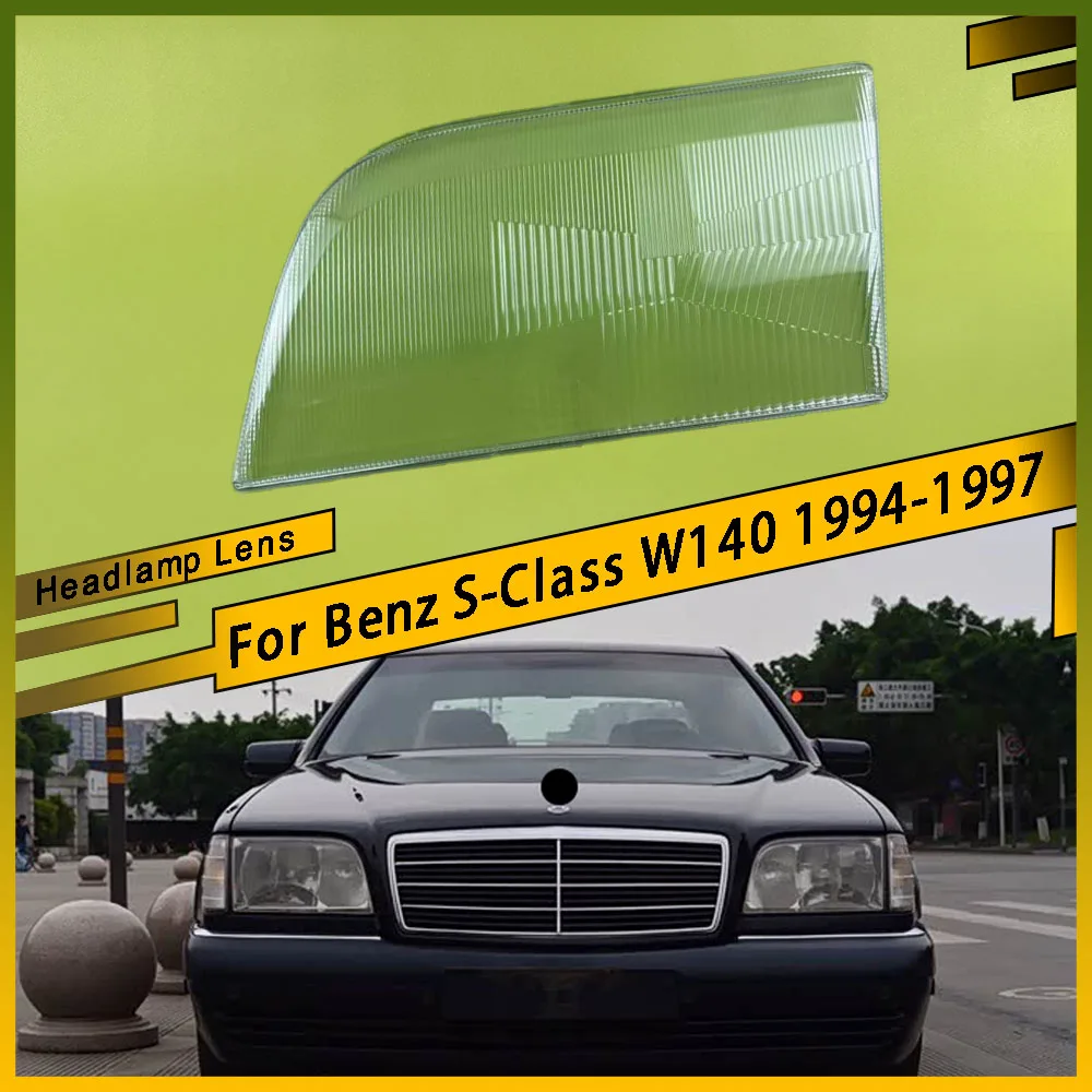 

Car Front Lens Light Head Lamp Lampcover Headlight Shell Transparent Lampshade Headlight Cover For Benz S-Class W140 1994-1997