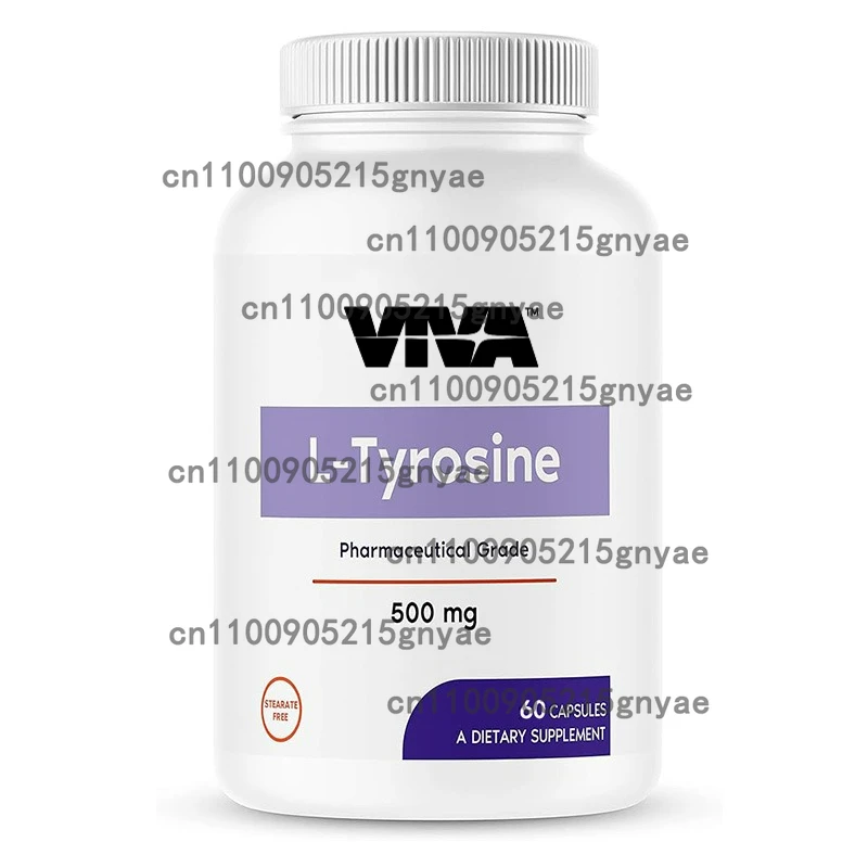 

L-tyrosine 500mg, 60 Capsules - Gluten Free and Non Genetically Modified