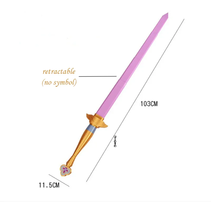 Kpop rumi espada com símbolo roupas demônio roleplay caçadores espada cosplay prop feminino masculino halloween carnaval traje acessórios