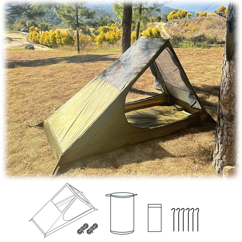 

Breathable Rodless Tent With Mesh Portable Insect Resistant Solo Tent For Outdoor Camping Hiking Canopy Tent With Mesh
