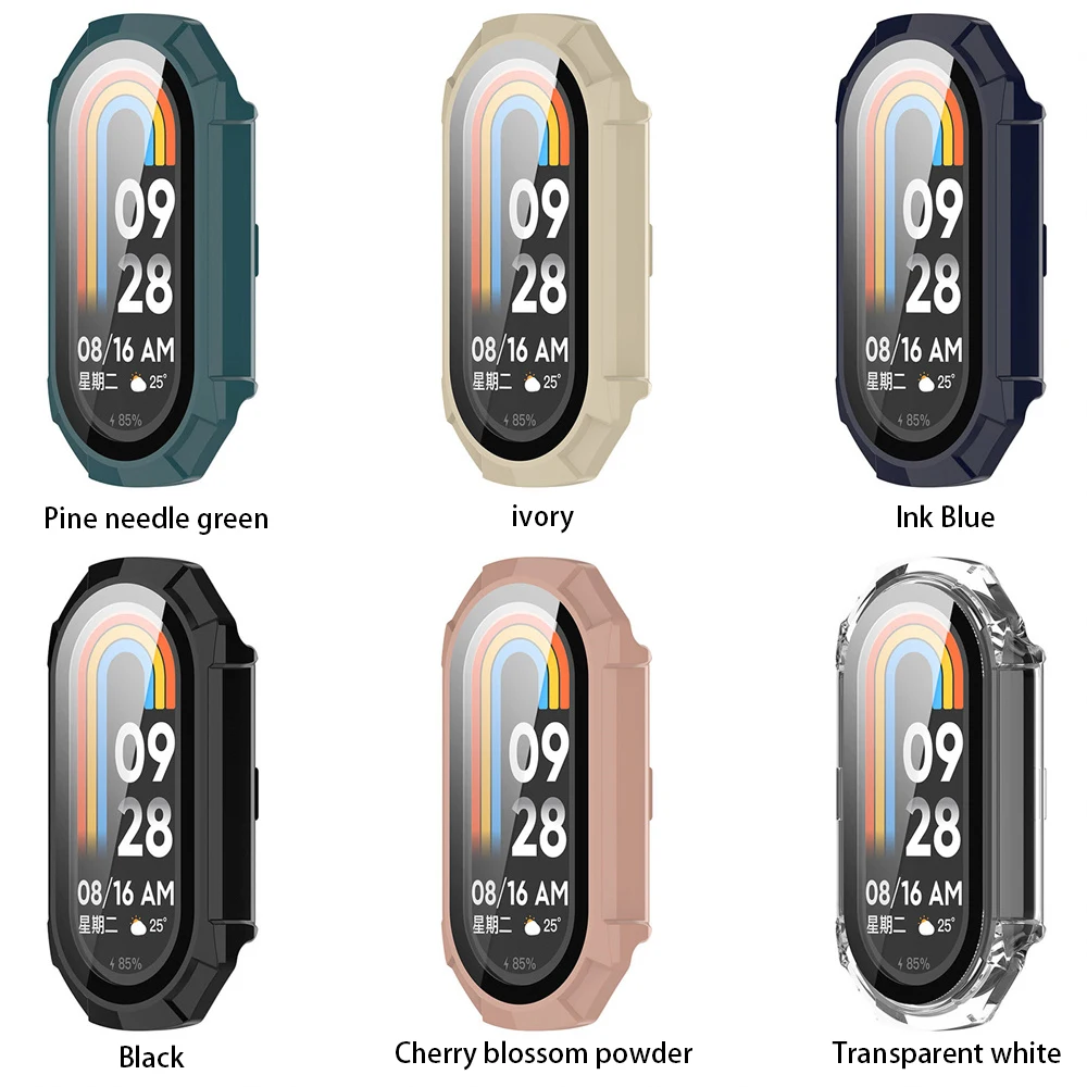 2 in 1 Displays chutz folie für mi Band 8 pc Hardcase HD Film Voll abdeckung Schutzhülle wasserdicht für xiao mi Band 8