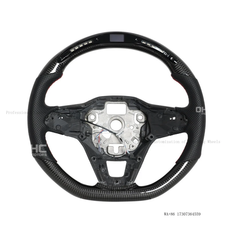 Suitable for 20-25 Volkswagen Golf 8 MK8 golf/gti steering wheel intelligent LED carbon fiber modification and upgrade