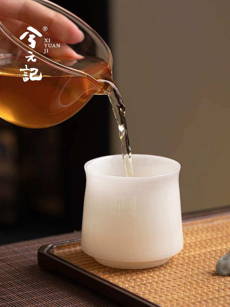White Jade Porcelain Tea Cup Single Personal Dedicated High-End