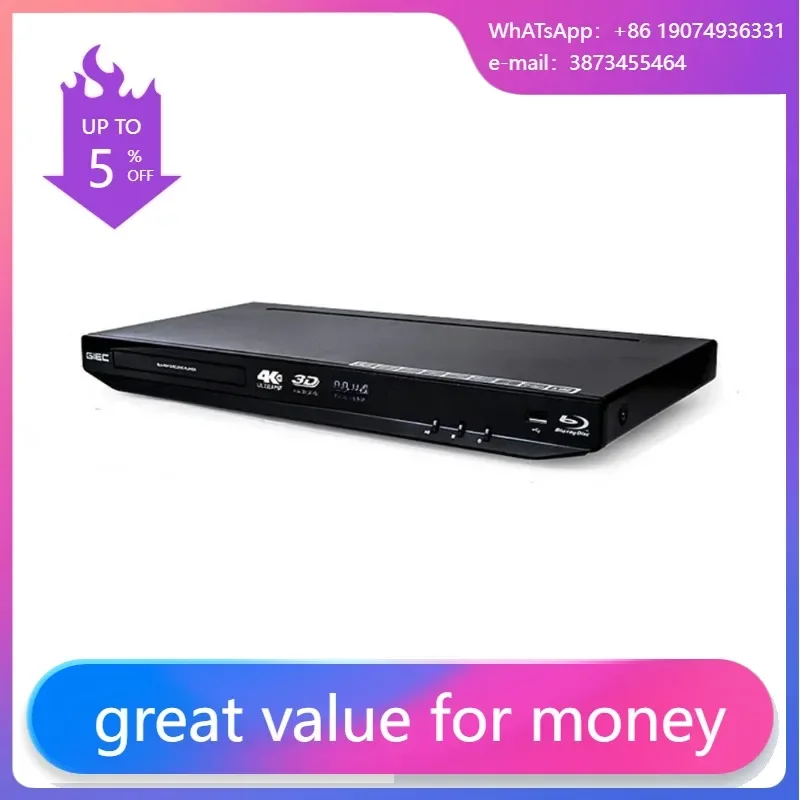 4K Blu-ray & DVD Player 3D HD VCD & CD Player With Hard Disk Playback High-End Multimedia
