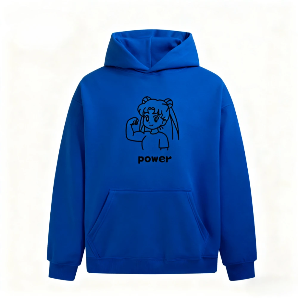 2025 جديد شخصية الإبداعية متعة الجمال فتاة المحارب العضلات هوديي الرجال والنساء الخريف والشتاء فضفاض زوجين عادية هوديي #2