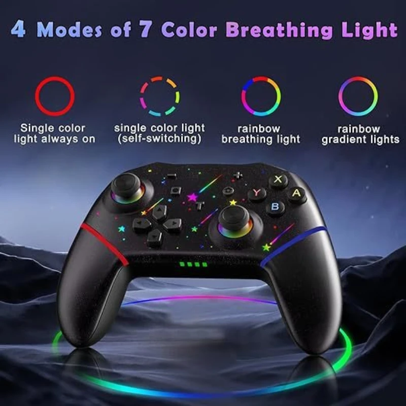 

Беспроводной игровой контроллер ABS Gamepad с RGB-подсветкой для iOS, Android, ПК, Nintendo Switch, с разъемом TYPE-C, подарок для геймеров