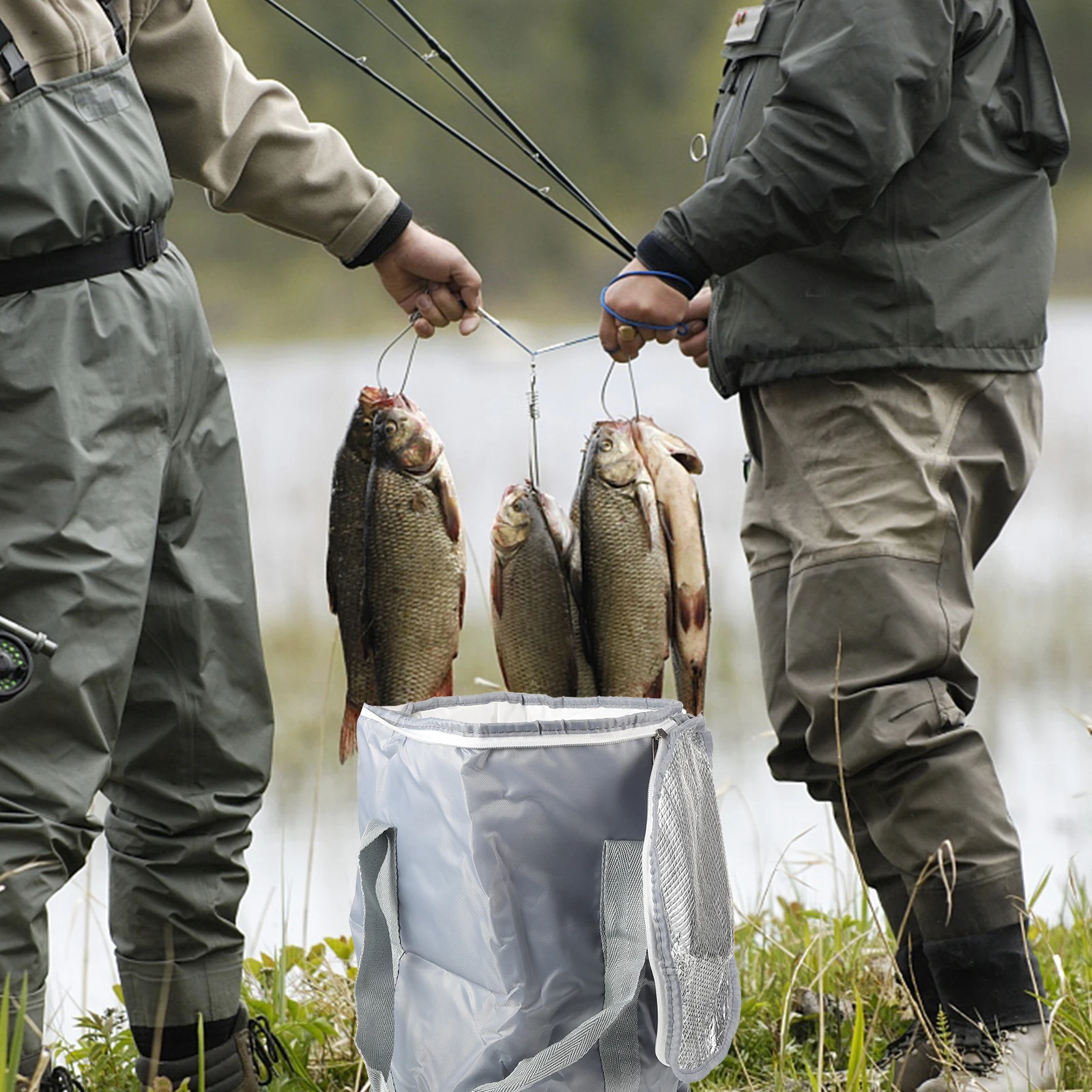 

Collapsible Foot Bath Spa Bucket for Soaking Feet Large 30x36cm Grey Foldable Tub Portable Travel Home Care Leg Massager Storage