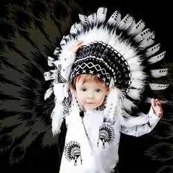 Special Headdress Synthetic Lovely Headband American Native Warbonnet Synthetic Feather Hat