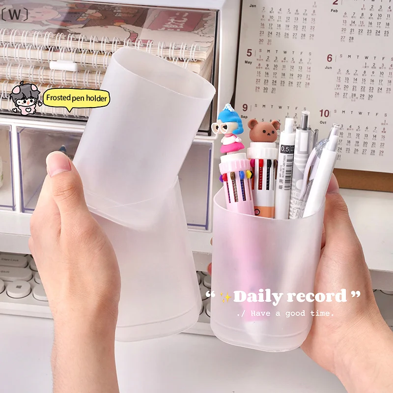 〔W〕Pen Holder Desktop Pen Holder Simple Large Capacity Storage Stationery Stationery High Appearance Level Storage Container