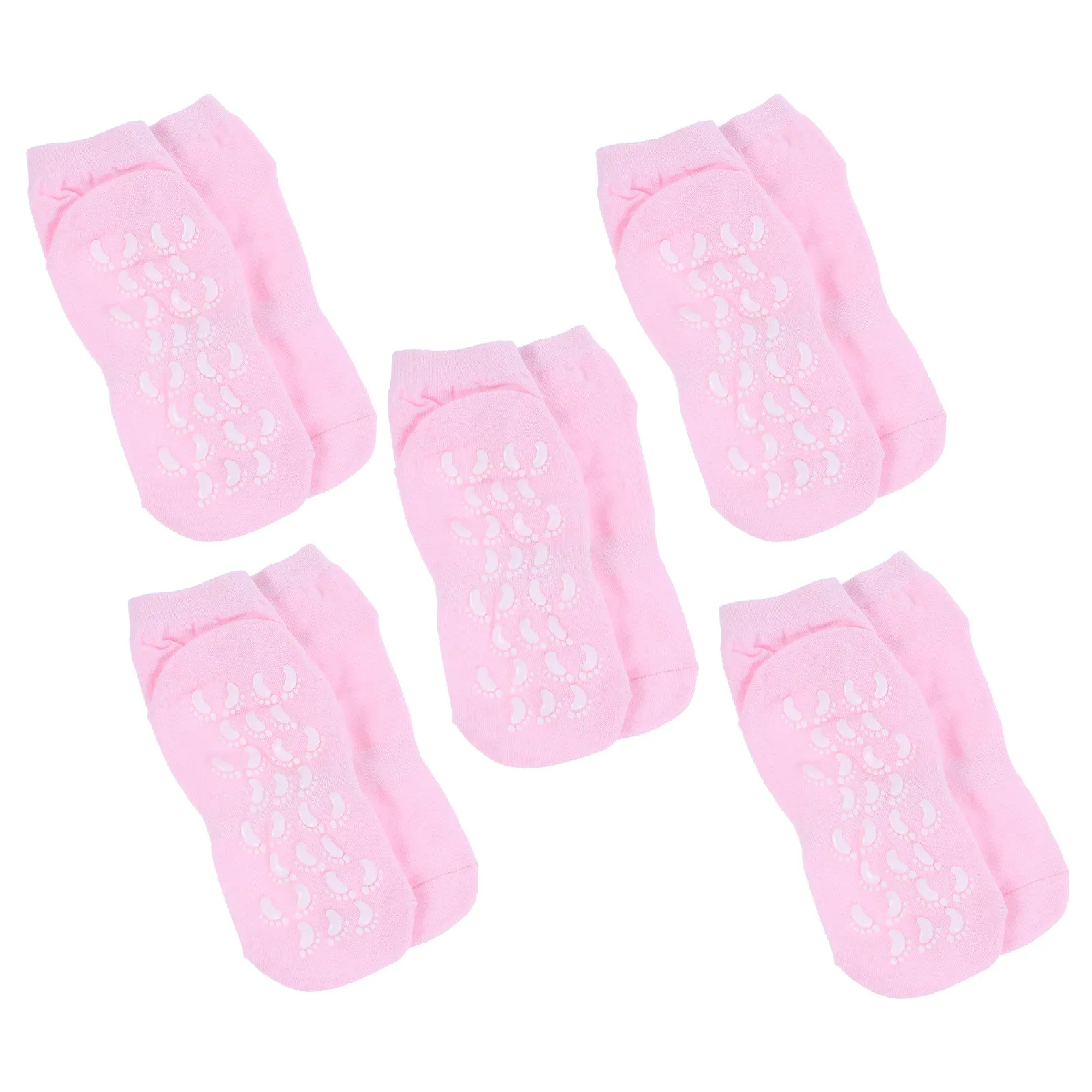 5Pairs Yoga Gripper Socks Women Cotton Anti-Skid Comfortable Stable Grip Socks for Yoga Pilates Dancing Floor Workouts