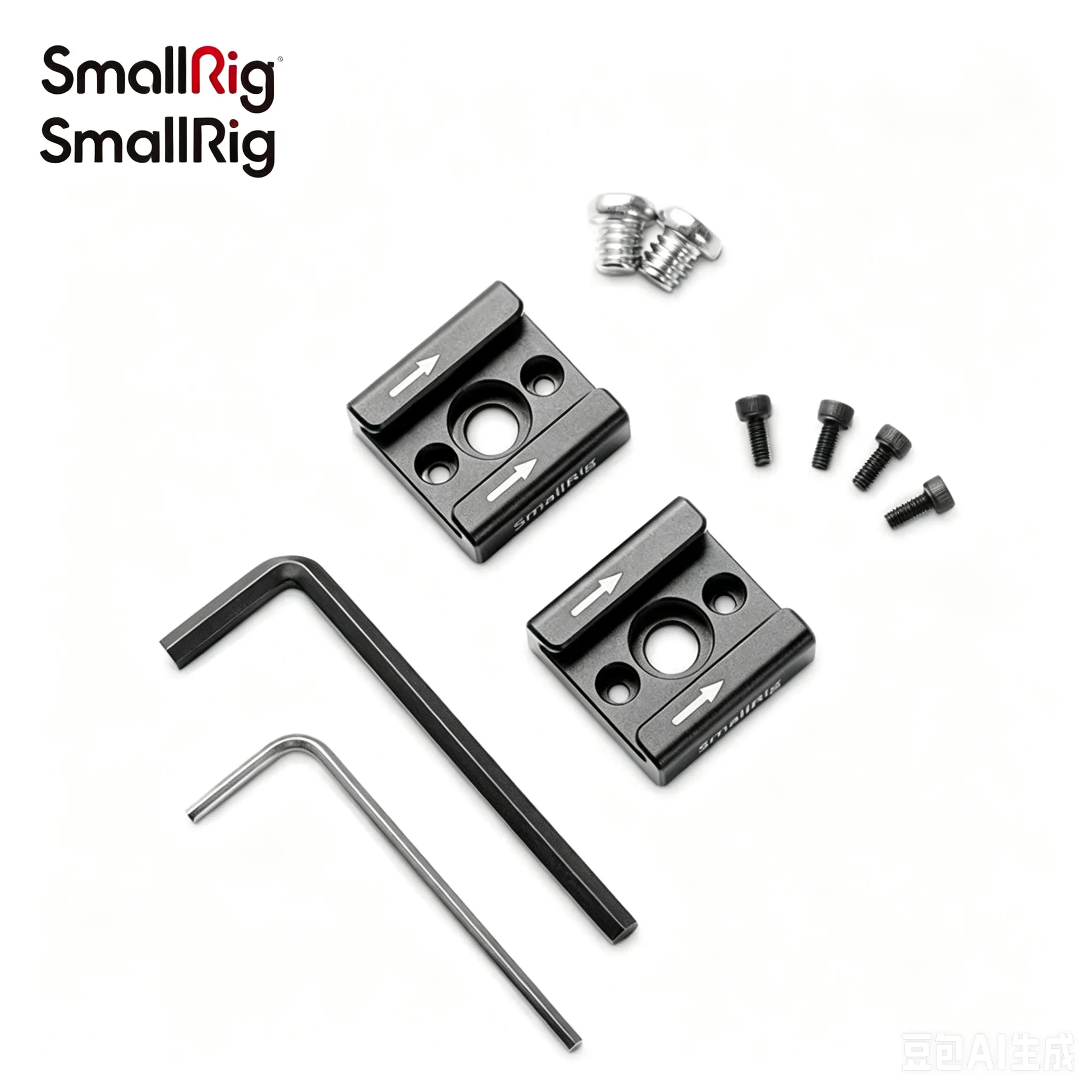 SmallRig Cold Shoe Mount Adapter Plate Aluminum Expansion Cold Shoe Base Universal Camera Rig Accessory for Microphone
