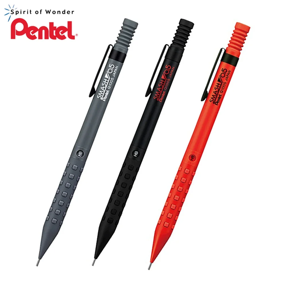 

1 шт., японский механический карандаш Pentel с низким центром тяжести Q1005, анти-потерянный свинцовый игольчатый наконечник ручки 0,5 мм, принадлежности для рисования