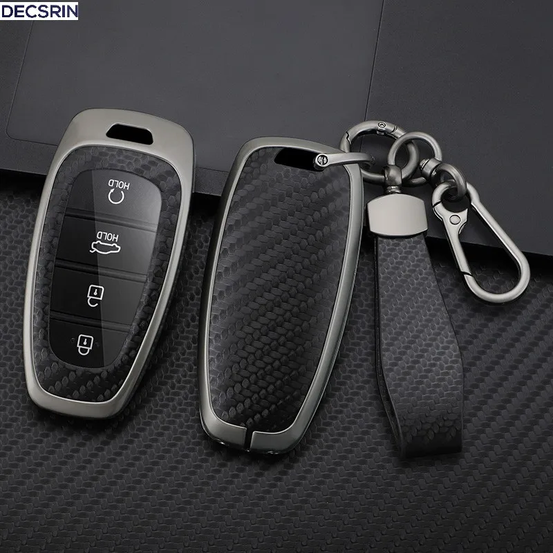 Zinklegierung + Leder Autoschlüsseletui für Hyundai Sonata Sel Ev 6 Ev 8 IONIQ 5 Nexo DN8 Fe Tucson Sonata Staria NX4 Ioniq