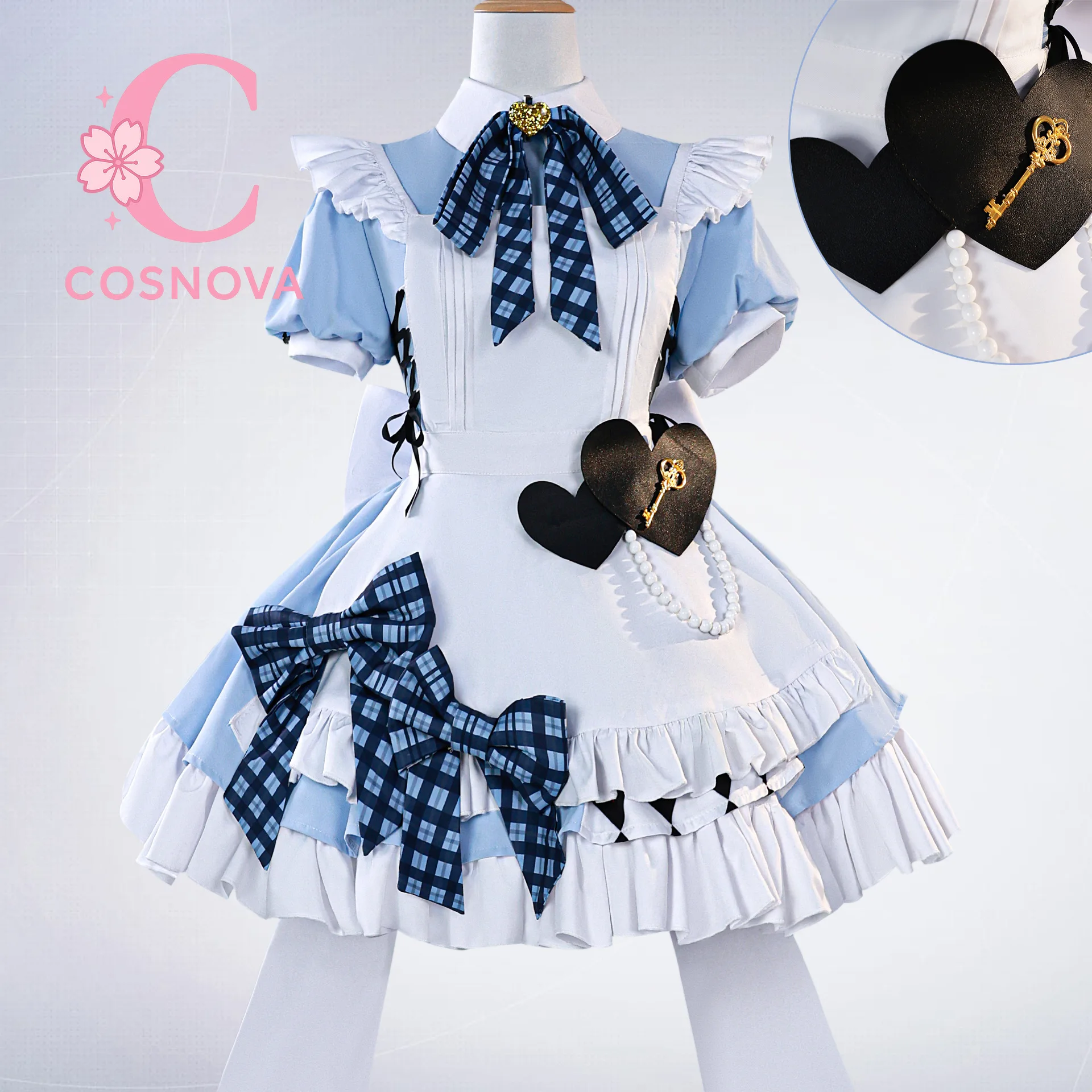 

Костюм для косплея Love Live GiGO Collaboration Café Lolita: полный комплект в стиле аниме-горничной, платье Лолита для женщин