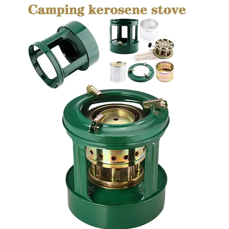 Calentador de queroseno para acampar, estufa portátil a prueba de viento, quemador de queroseno para exteriores, estufa de cocina para Picnic y Patio, equipo calentador de parafina