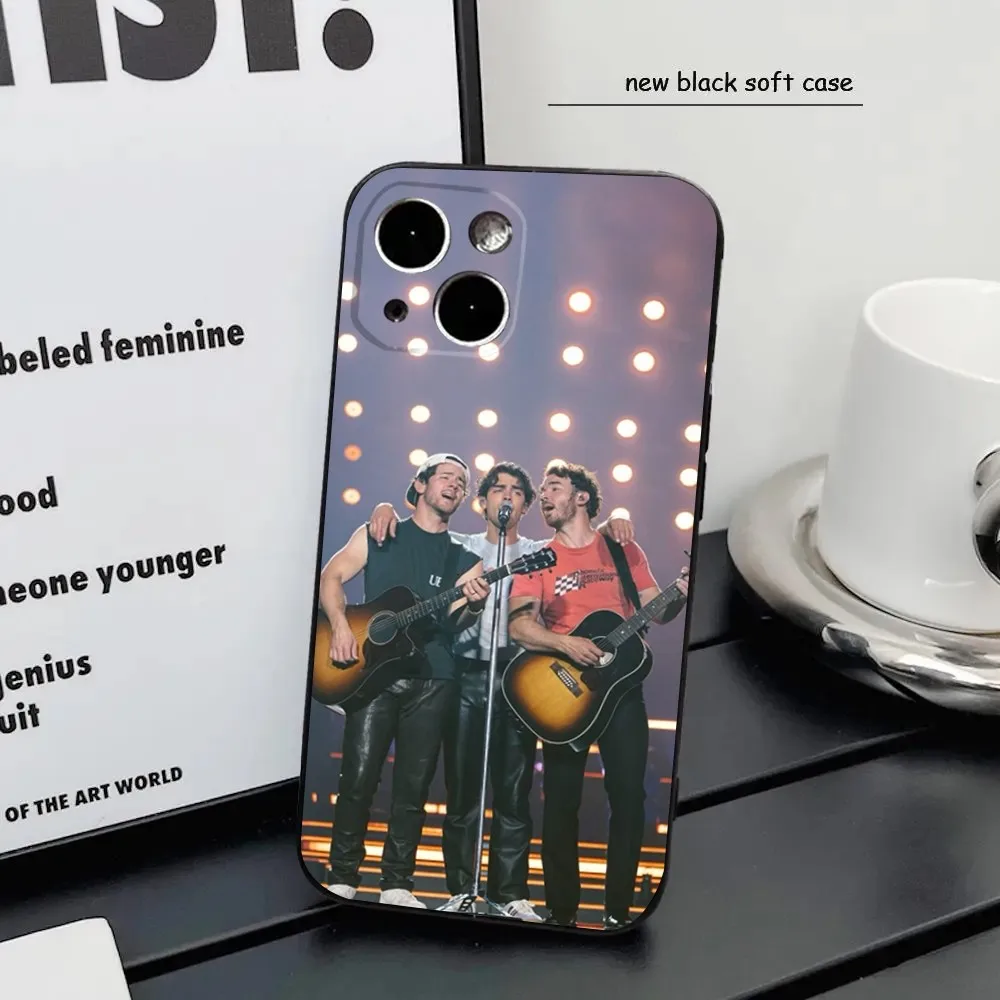 J-Jonas Band B-Brothers Phone Case For iPhone16,15,14,13,12 Mini 11 Pro XR,X,XS,MAX 7,8 Plus Silicone Cover Soft Black