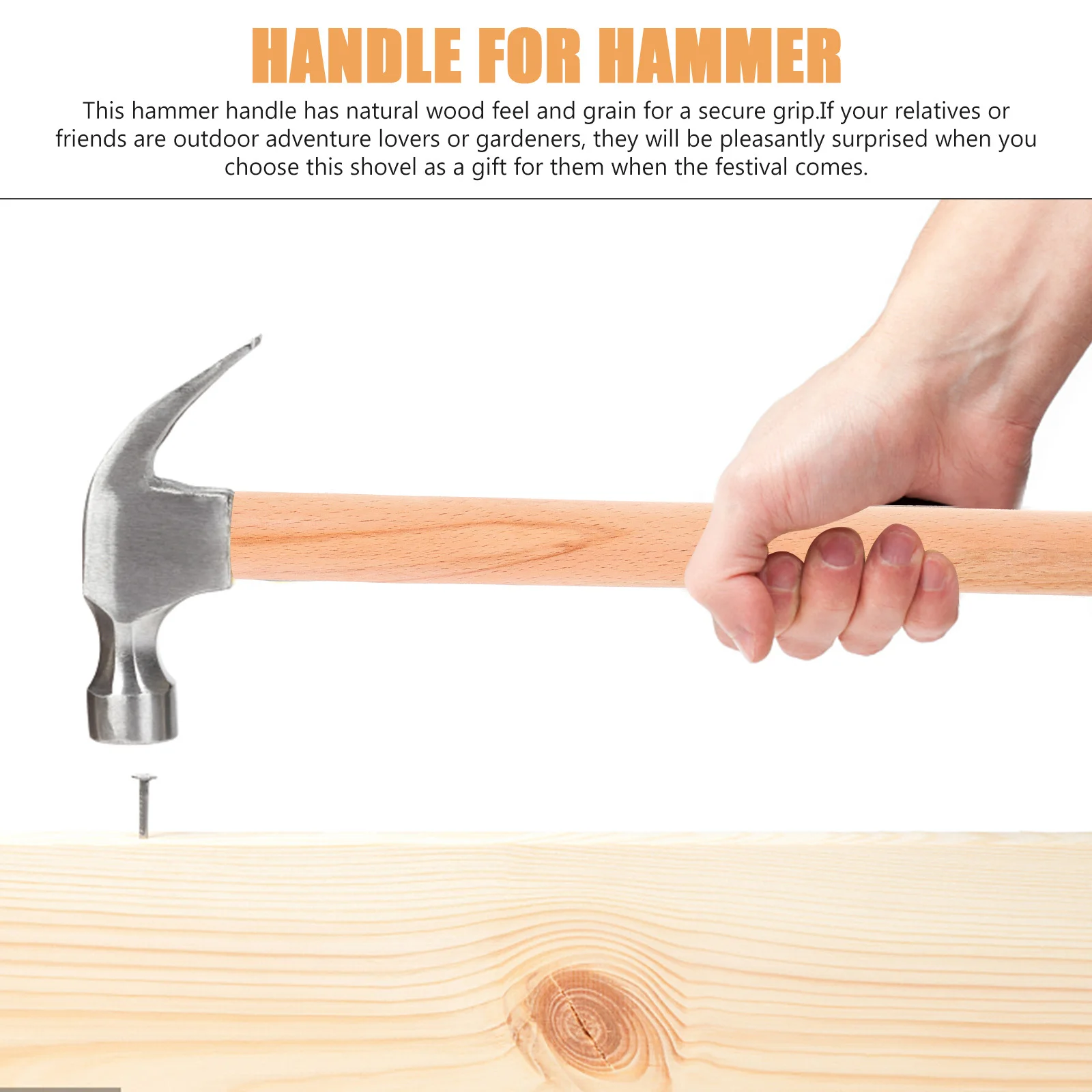 

Ball Peen Hammer Handle Wooden Replacement Anti-Skid Comfortable Handle Replacement for Claw Mallet Sledgehammer