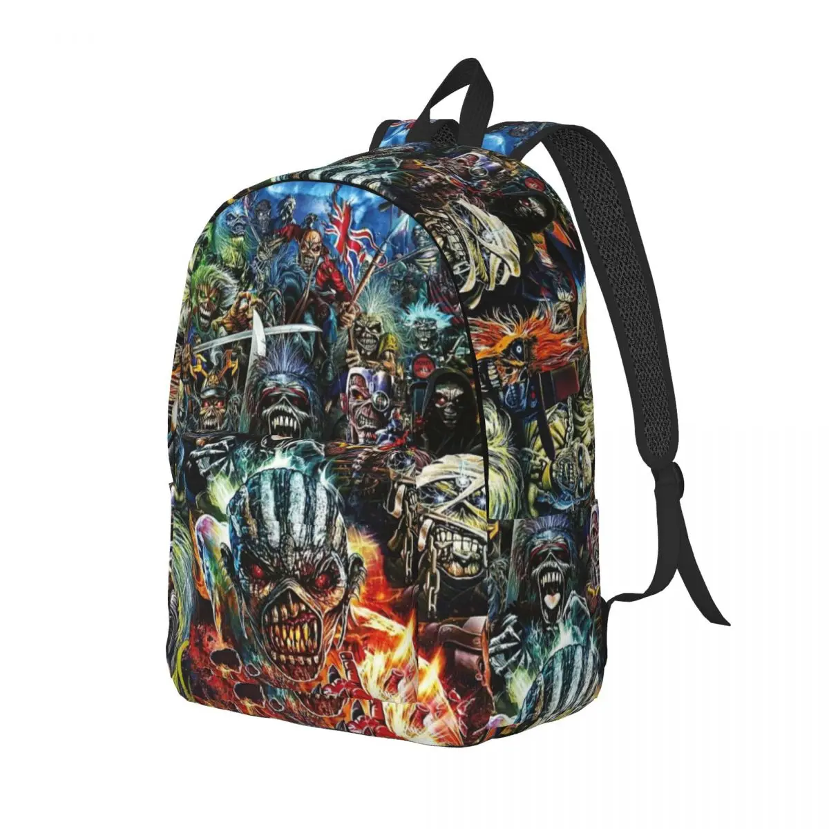 Mochila De Iron Maidens Music Rock para hombres y mujeres, bolso de hombro para estudiantes, senderismo, viaje, universidad, duradero