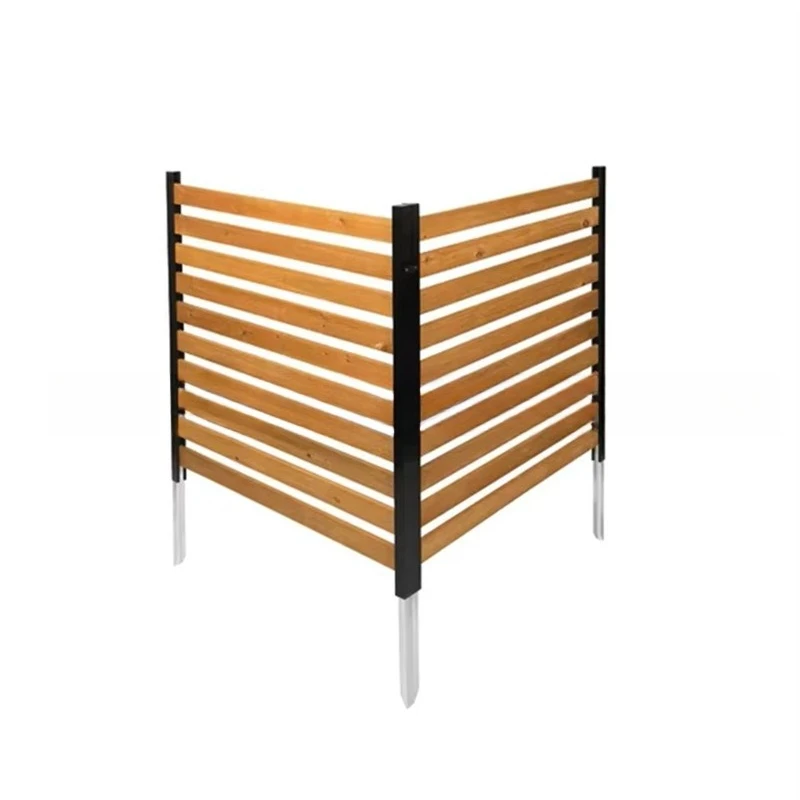 Export courtyard air conditioner fence shell screen fence metal wooden fence aluminum alloy air conditioner cover