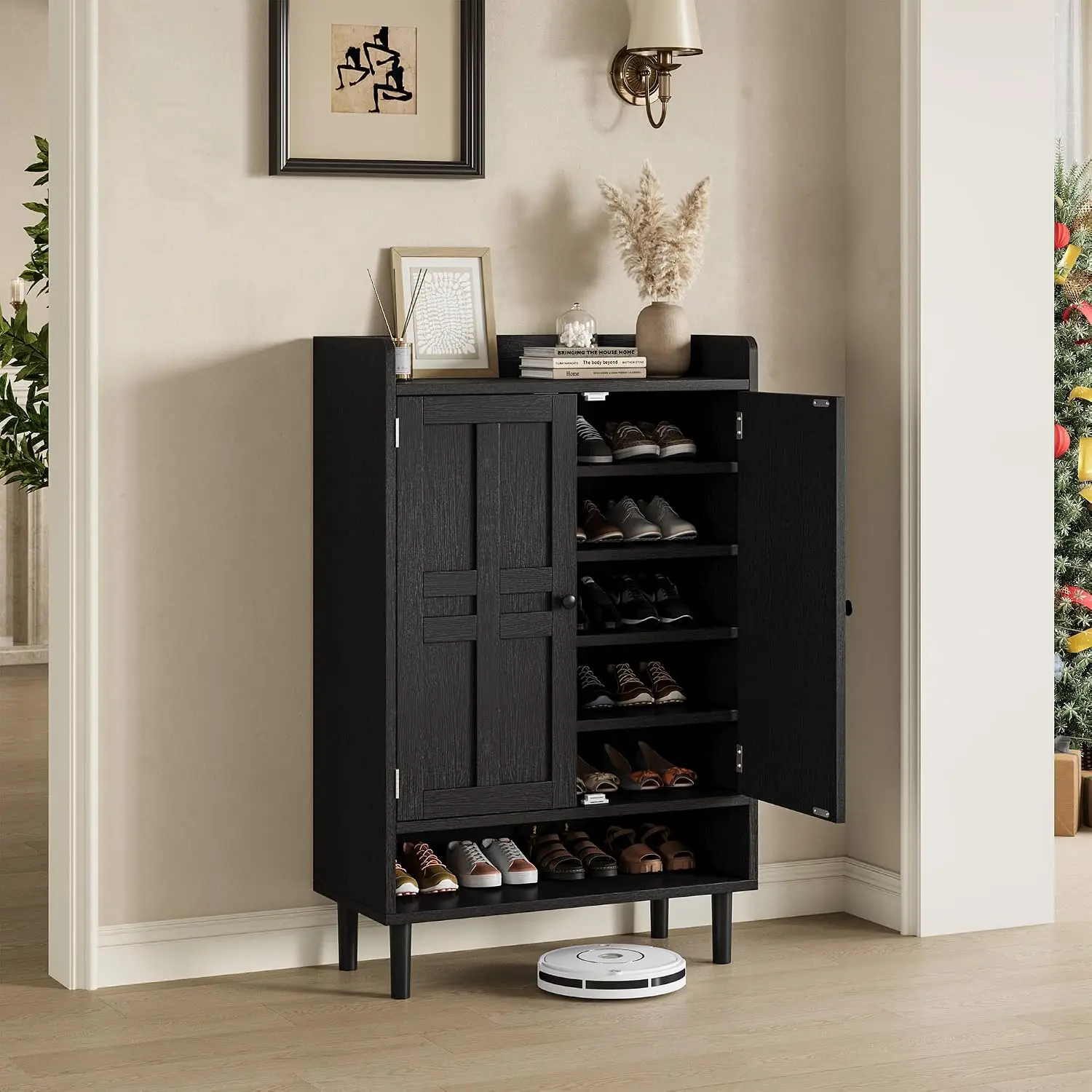 6-Tier 6-Tier Shoe Cabinet with Doors Tall Storage for 25-30 Pairs, Customized - Aliexpress Deal