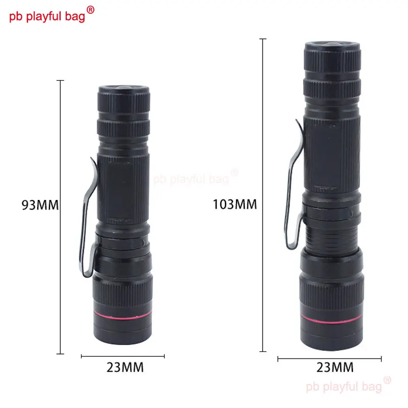 กีฬากลางแจ้งไฟฉาย UV 395nm สีม่วงโลหะอลูมิเนียมไฟฉายขนาดเล็ก Telescopic Focusing ของเล่นอุปกรณ์เสริม RG17