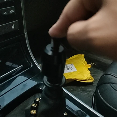 Imagen 2 del producto Perilla de palanca de cambios de aleación, palanca de bloqueo inverso, elevador, perilla de cambio de marchas, adaptador, negro, azul, rojo, plateado