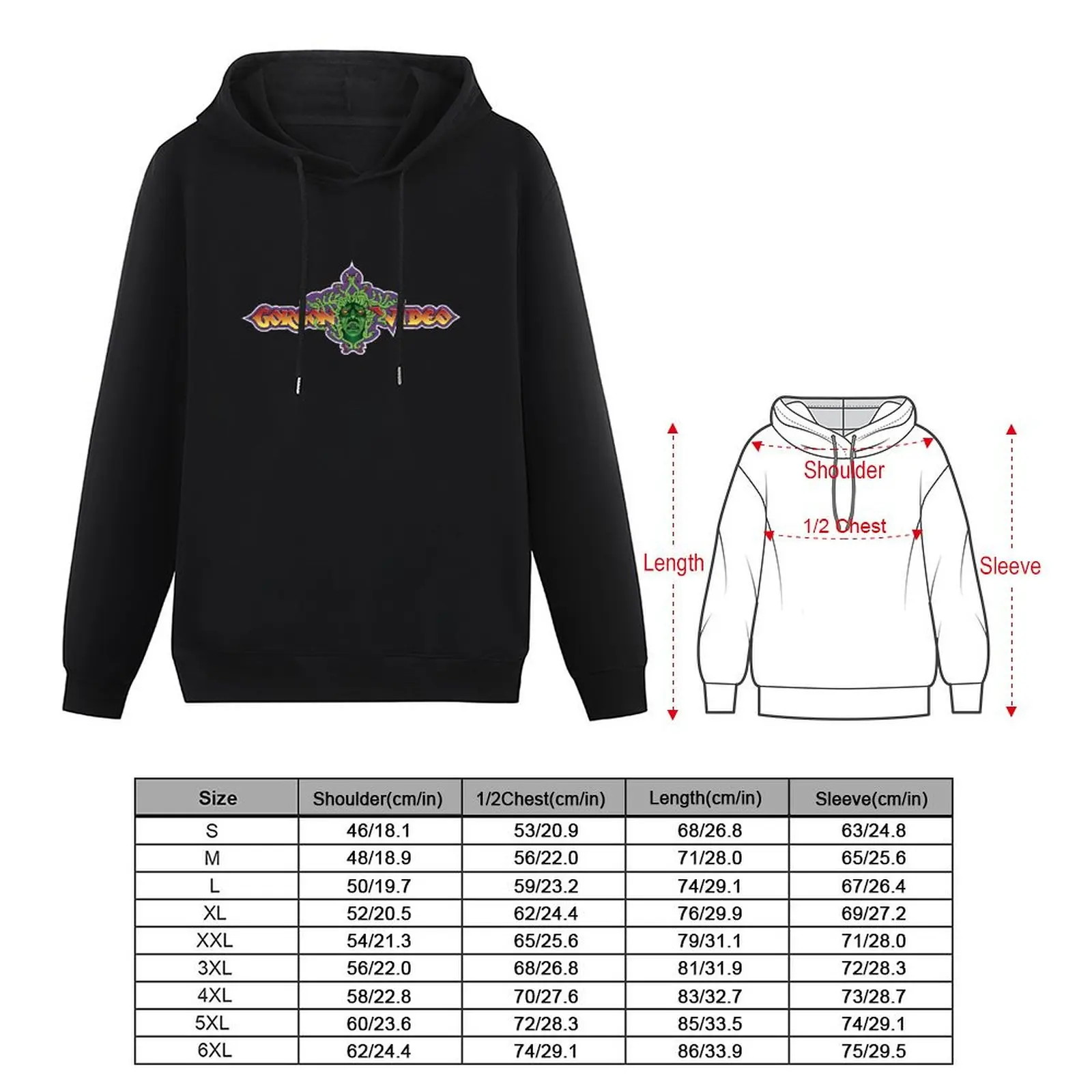 gorgon video Pullover Hoodie anime clothes male clothes men wear graphic t shirts men designer hoodies