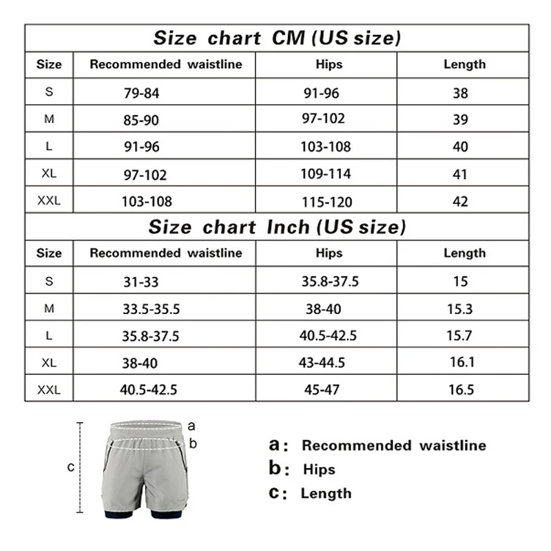 ARSUXEO Men Running Shorts 2 In 1 Summer Reflective Sports Shorts Fitness Yoga Exercise Jogging Breathable Bicycle Shorts