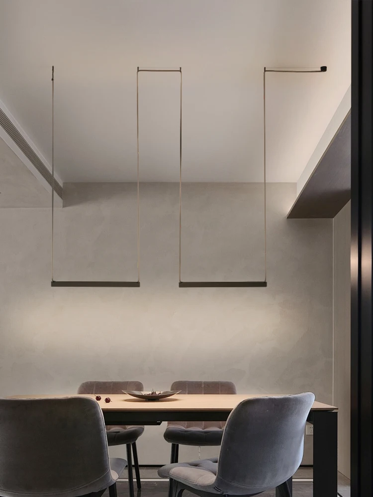 

Elevate Your Dinning Room With Our Flexible Textile Belt Chandelier High-end Pendant Light Orange Black Grey Dimming Function