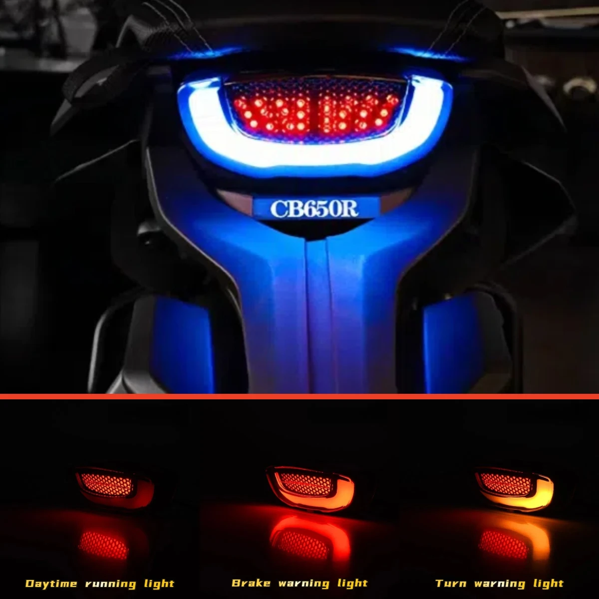 

For Honda CB150R/CB300R/CB650R/CBR650R Motorcycle Tail Lamp Modified Flowing Water Light Brake Turn Light Assembly