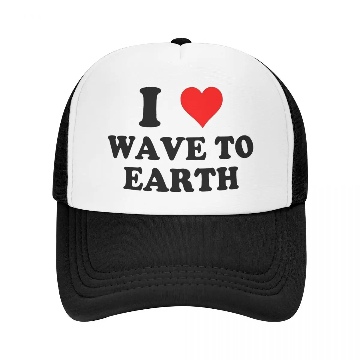 

Наряды I Love Wave To Earth, сетчатая шапка-тракер из пенопласта, унисекс, охлаждающие солнцезащитные кепки с сетчатым верхом на спине, регулируемые для отдыха